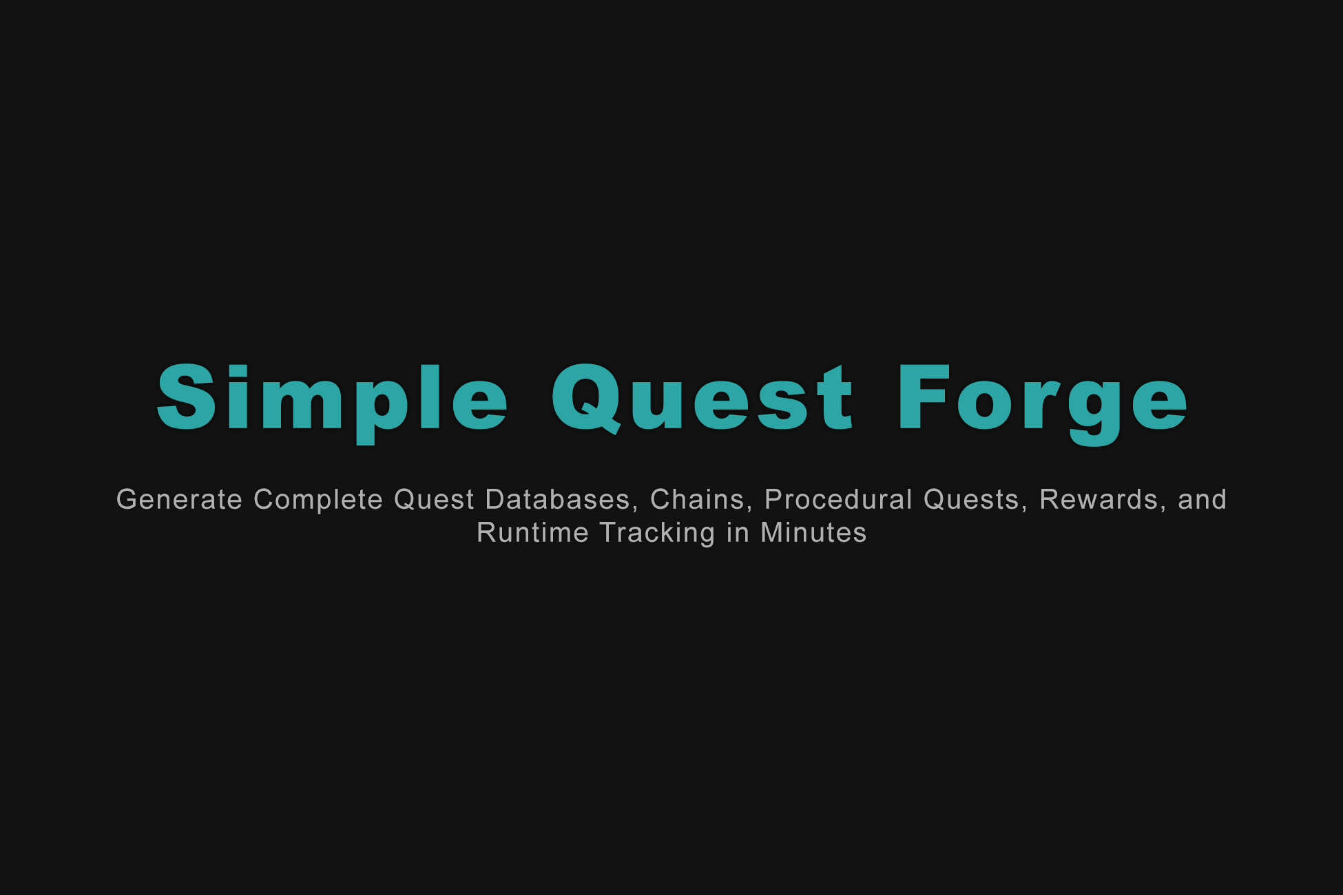 Simple Quest Forge